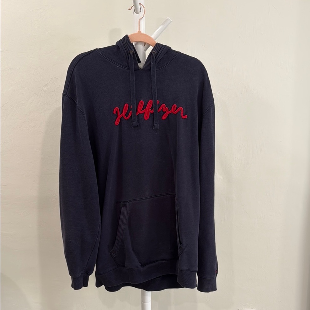 Vintage Tommy Hilfiger Navy blue and Red Sweatshirt